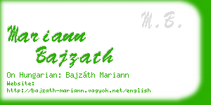 mariann bajzath business card